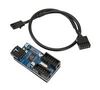 KIMISS Adaptateur Hub Répartiteur USB 2.0 9 Broches pour Carte Mère - Extension 1 à 2 pour Une Alimentation Stable, Plug and Play pour Une connectivité Efficace des Appareils