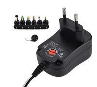 KIMISS Adaptateur Secteur AC Adaptateur Secteur AC DC Noir 3 12V Tension Réglable Alimentation 12W Adaptateur 1.2A Sortie 100 240V (EU Plug)