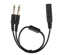 KIMISS Adaptateur Universel de Casque d'aviation pour Hélicoptère H-GA, pour David Clark et Connexions à Double Prise de l'aviation Générale