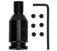 KIMISS Adaptateur universel de pommeau de levier de vitesse pour manettes de vitesses non filetées 12x1.25(NOIR)