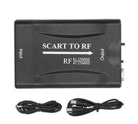 KIMISS Adaptateur Vidéo SCART à RF, 67,25 MHz / 61.25 MHz Convertisseur TV Box, Compatible avec les DVD, les Consoles de Jeu, et Plus Encore