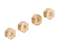 KIMISS Adaptateurs Hexagonaux de Roue RC en Laiton pour SCX10 III - Extension de Moyeu Hexagonal Robuste pour Une stabilité et des Performances Améliorées (10mm)