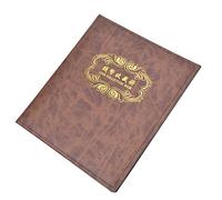 KIMISS Album de Pièces de Monnaie de Grande capacité - Album de Pièces de Monnaie à 3 Trous, Papier, Billets de Banque, Livre de Collection, Couverture en Cuir PU, Support de Collecte pour (BROWN)
