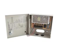 KIMISS Alimentation CCTV 4 Canaux 12 V avec Fusible 3 A et Verrou de Boîtier Métallique pour Télévision en Circuit fermé - Solution d'alimentation Sécurisée, Fiable et Polyvalente pour Les Systèmes