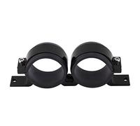 KIMISS Alliage D'aluminium 60mm De Voiture Pompe À Carburant Support De Montage Double Filtre Pince Berceau(Noir)