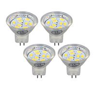 KIMISS Ampoule LED MR11 3W 300lm avec 9 Perles, Base à Double Broche pour Luminaires de Paysage et de Projecteur, 4 Pièces (Blanc chaud)