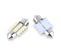 KIMISS Ampoules intérieures plafonnier, 31mm LED Ampoule Lampe Dôme 12V 12SMD Lampe Dôme Festoon (2Pcs)
