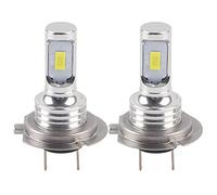 KIMISS Ampoules LED H7 + Ampoule antibrouillard, 2 pièces 80 W 6000 K universelle H7 LED antibrouillard pour voiture Lampe blanche 12-24 V