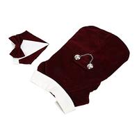 KIMISS Animal de Compagnie de Costume élégant Décoratif, Chien de Mariage pour Chien de Mariage Décoratif, Colliers de Smoking pour Fête Jujube Red Collar Shirt Tire avec Nœud Papillon L (L)