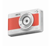 KIMISS Appareil Photo Numérique 1080P, Caméscope 56MP avec Zoom 8X, écran 2,88 Pouces, Détection de Visage, Carte Mémoire 32 Go, 2 Piles, Enfants de Noël avec Batterie Rechargeable (Rouge)