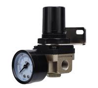 KIMISS AR2000-2 Régulateur D'air de Rechange pour Compresseur D'air, Manomètre, Valve de Contrôle de Pression de Compresseur 1/4" NPT 0-0,9 MPa 7-130 Psi avec Jauge pour Compresseurs