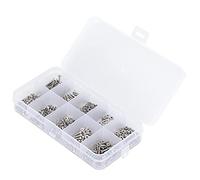 KIMISS Assortiment de Boulons à Douille Hexagonale Fraisés en Acier Inoxydable, 600 Pièces, Ensemble d'Assortiment d'écrous Hexagonaux, Rondelles, Kit 'Assortiment de Vis Haute Performance