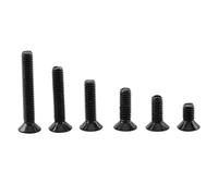 KIMISS Assortiment de Vis et Boulons à Douille Hexagonale M3 - Kit de 250 Pièces avec écrous Hexagonaux pour Projets de Bricolage - Acier allié Robuste (C : Tête plate)