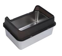 KIMISS Bac à Litière pour Chat en Acier Inoxydable, Conception Extra-Large Anti-éclaboussures à Côtés Hauts pour Grands Chats avec Pelle Facile d'accès (Black)
