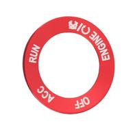 KIMISS Bague de Commutation de Démarrage et d'arrêt du Moteur pour Challenger 2010-2021, 2010-2021, 2014-2021 - Remplacement Antirouille en Alliage d'aluminium (rouge)