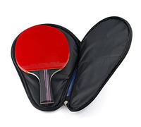 KIMISS Bagure de Transport de Raquette avec Poche de Rangement à Billes - Couvre-Raquette de Tennis à Table étanche avec Protection Contre Le Coussin pour 1 Raquette et 3 Balles (Black)