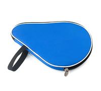 KIMISS Bagure de Transport de Raquette avec Poche de Rangement à Billes - Couvre-Raquette de Tennis à Table étanche avec Protection Contre Le Coussin pour 1 Raquette et 3 Balles (Blue)