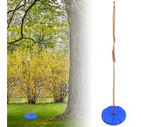 KIMISS Balançoire d'arbre à Corde d'escalade - Siège Suspendu à Disque Intérieur et Extérieur pour | Disque Pivotant Sûr, Confortable et Robuste pour des Activités Amusantes (Blue)