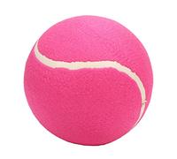 KIMISS Balle de Tennis Géante de 8 Pouces - Jouet Gonflable en Feutre en Peluche avec Noyau en Caoutchouc pour Animaux de Compagnie, Idéal pour Les Jeux Amusants et Les Autographes (Pink)