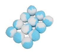 KIMISS Balles de Jouet Interactives pour Chat-12 Pièces Balles à Mâcher en Peluche élastique Douce pour l'entraînement et Le Jeu en Intérieur-Fournitures pour Animaux de Compagnie pour Chats (Blue)