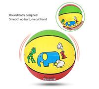 KIMISS Ballon de Basket-Ball en Caoutchouc N°3 Kitten Ride Elephant - Mini Ballon de Basket d'extérieur Résistant à l'usure pour Les 1 à 5 Ans avec Une Bonne élasticité et Un Design Amusant