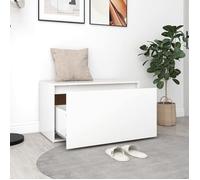 KIMISS Banc d'entrée 80x40x45 cm Blanc Aggloméré-L - MODERNE Banc d'entrée 80x40x45 cm Blanc Bois d’ingénierie 12487