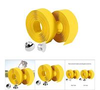 KIMISS Bande de Guidon de Vélo, 2 Pièces, Enveloppe de Route de Cyclisme, Douce, Antidérapante, Résistante à la Transpiration, 2 Bouchons, Poignée Noire et Blanche avec et Pièces par Ensemble de