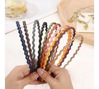 KIMISS Bandeau ondulé pour Femme - Couleur Bonbon - Extensible à 180° En Plastique Dents Ondulées Accessoires pour Cheveux pour le Sport et la Mode (Couleurs expédiées au hasard)