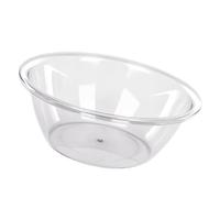 KIMISS Basin de Lavage avec Bouchon de Vidange, Baignoire à Plat Rond Transparente pour la Cuisine, la Salle de Bain et le Camping Utilisation (Petit)