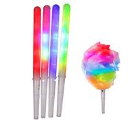 KIMISS Bâtons Lumineux LED pour Fêtes et événements, Bâtons à Couleur Changeante pour Machine à Barbe à Papa, LED Amusants (WHITE)