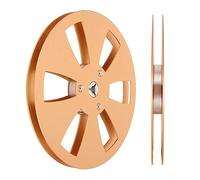 KIMISS Bobine Vide de 1/4 de 7 Pouces pour Platines Sonores à Bobine Ouverte - de Prise de Ruban en Alliage d'aluminium avec 6 Trous pour les Audiophiles et les Amateurs d'enregistrement (GOLD)