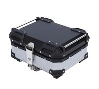 KIMISS Boîte à Bagages de Moto avec Base Amovible et Doublure en Mousse EVA, étui Arrière Antichoc de Grande capacité de 28l pour s'adapter (Silver)
