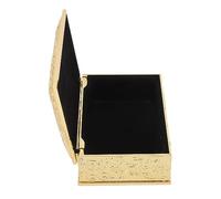 KIMISS Boîte à Bijoux Vintage Boîte de Rangement de Bibelots Vintage avec Doublure Douce élégante, Alliage de Zinc sculpté Antique pour Coiffeuse ou Cadeau (GOLD)