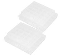 KIMISS Boîte de Rangement de Bobines de Couture, Boîte de Rangement Transparente à 25/36 Grilles pour Accessoires de Couture, de 4 Bobines Vides