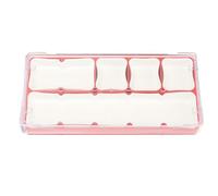 KIMISS Boîte de Rangement Professionnelle pour Pièces de Montre avec 6 Grilles pour Organiser Les Pièces de Mouvement et Les Accessoires - Design Empilable pour l'artisanat et Les Bijoux. (Rouge)