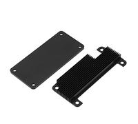 KIMISS Boîtier d'armure CNC en Aluminium Zero-Coque de Protection de Refroidissement Passif 2W pour RPI Zero-boîtier de Dissipation Thermique (en-tête de Broche coloré Coquille Noire)