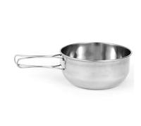 KIMISS Bol de Camping en Acier Inoxydable, Pot de Randonnée Pliable pour Pique-nique et Camping, Ustensile de Voyage Portable (Grand 700 ml)