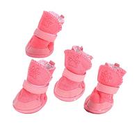 KIMISS Bottes Antidérapantes pour Chien pour la Chaleur de l'hiver - Chaussures d'extérieur pour Animaux de Compagnie - Protection Chaude des Pattes de Chien avec Fermeture à Crochet - Protection
