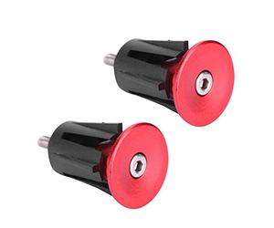 KIMISS Bouchons d'extrémité de Guidon en Alliage d'aluminium pour Vélos de Montagne et de Route, Capuchons de Barre de Vélo Verts avec un Design Léger (rouge)