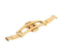 KIMISS Boucle Déployante de Rechange pour Montre à Double Bouton Poussoir 6 Mm 19 Mm Boucle de Montre pour Homme et Femme Doré - Convient pour les Bracelets en Acier et en Cuir