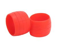 KIMISS - Boucles de Fixation de Ruban de Guidon de Vélo de Route, Sangle de Poignée en Silicone Anti S, Manchon de Protection pour Bord de Guidon Sécurisé (rouge)