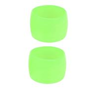 KIMISS - Boucles de Fixation de Ruban de Guidon de Vélo de Route, Sangle de Poignée en Silicone Anti S, Manchon de Protection pour Bord de Guidon Sécurisé (paire verte)