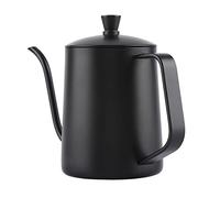 KIMISS Bouilloire à café à Col de Cygne pour Verser sur le café et le thé - Bouilloire en Acier Inoxydable de 550 Ml avec Couvercle pour une Utilisation à la Maison et au