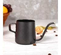 KIMISS Bouilloire à café Goutte à Goutte Précise avec Bec Long à Col de Cygne - Bouilloire à Col de Cygne en Acier Inoxydable Noir pour café et thé (250ml)