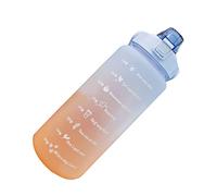 KIMISS Bouteille d'eau de Paille de 2000 Ml avec un Couvercle en, Couleur de Gradient givré, Tasse d'eau Sportive Réutilisable avec des Activités de Plein Air Confortables (bleu clair)