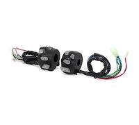 KIMISS Bouton de Commande de Commutateur de Guidon de Moto de 22 Mm étanche pour Clignotant, Compatible VTT, Conception Universelle, Installation Facile, Fonctions Multiples (lumière blanche)