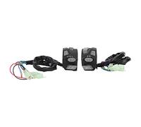 KIMISS Bouton de Commande Universel de Commutateur de Guidon de Moto de 22mm étanche pour Clignotant-interrupteur de Lumière ATV (lumière blanche)