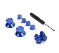 KIMISS Bouton de Rechange en Métal pour Manette de Jeu - Accessoire en Aluminium Léger - Prise en Main et Sensation Tactile Améliorées - 4 Couleurs élégantes avec Tournevis Inclus (BLUE)