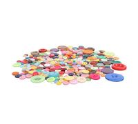 KIMISS Boutons de Couture de Couleurs Mélangées-boutons Artisanaux en Plastique Assortis à 2 et 4 Trous pour les Projets de Bricolage, Imperméables et Durables