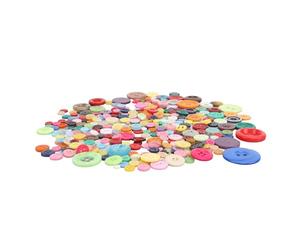 KIMISS Boutons de Couture de Couleurs Mélangées-boutons Artisanaux en Plastique Assortis à 2 et 4 Trous pour les Projets de Bricolage, Imperméables et Durables